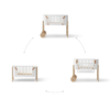 Oliver Furniture Wood Co-sleeper inkl. ombyg til bænk, hvid,eg