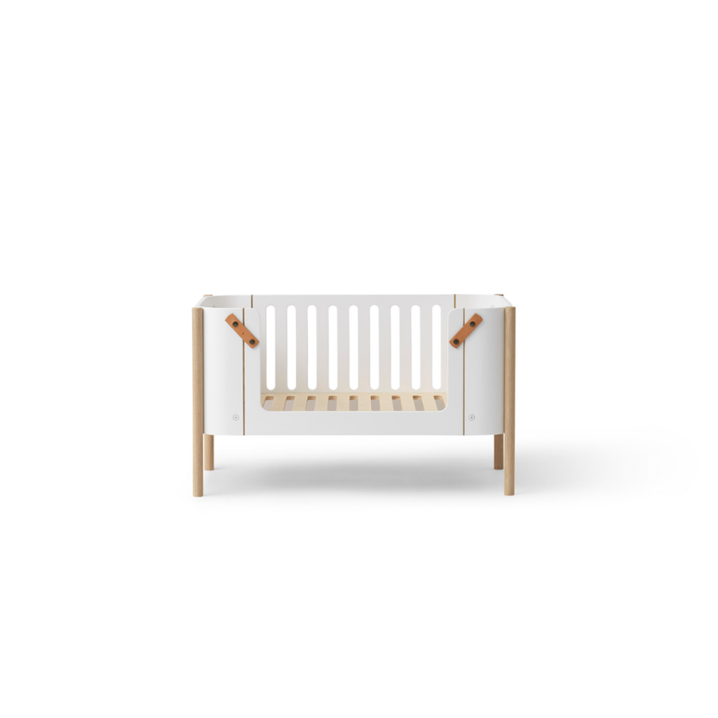 Oliver Furniture Wood Co-sleeper inkl. ombyg til bænk, hvid,eg