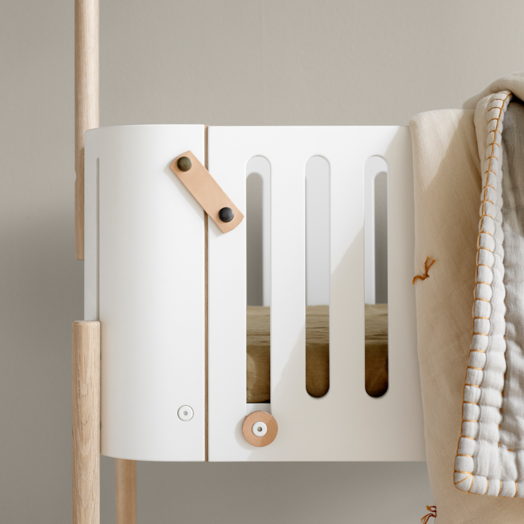 Oliver Furniture Wood Co-sleeper inkl. ombyg til bænk, hvid,eg