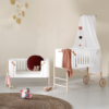 Oliver Furniture Wood Co-sleeper inkl. ombyg til bænk, hvid,eg