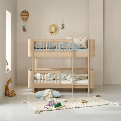 Oliver Furniture Wood Mini+ halvhøj køjeseng eg
