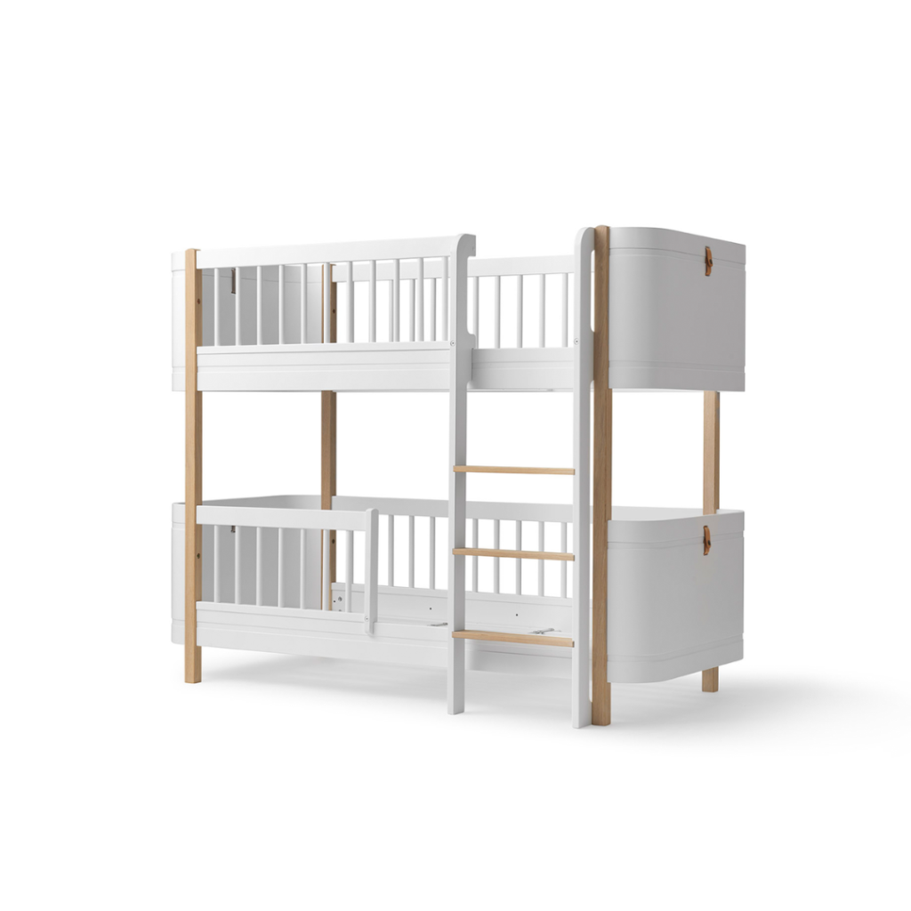 Oliver Furniture Wood Mini+ halvhøj køjeseng eg hvid
