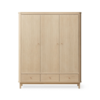 Oliver Furniture Wood klædeskab 3 døre eg