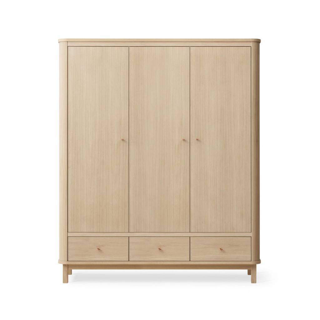 Oliver Furniture Wood klædeskab 3 døre eg