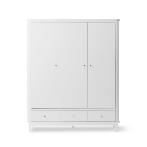 Oliver Furniture Wood klædeskab 3 døre hvid