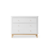 Oliver Furniture Wood kommode 3 skuffer hvid og eg