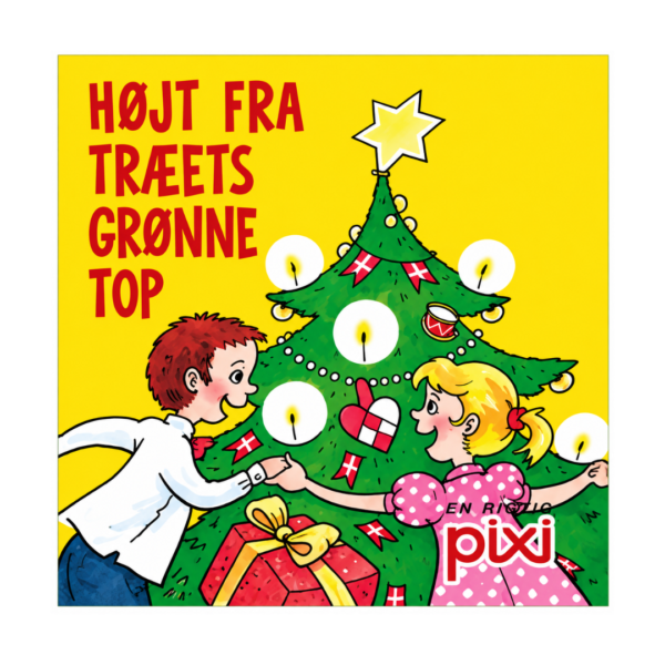 pixi julesange højt fra træets grønne top