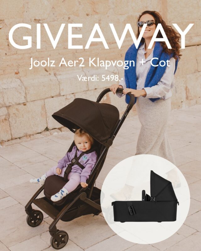 ✨GIVEAWAY✨
Drømmer du om en klapvogn, der er klar til både hverdag og eventyr?🤍�

Sammen med Joolz udlodder vi en Joolz Aer2 inkl. Cot til en heldig vinder – en præmie til en værdi af 5.498 kr. 🎉�

Joolz Aer2 er skabt til livet på farten. Den er let, kompakt og foldes sammen på få sekunder. Med den medfølgende Cot kan den bruges allerede fra nyfødt, så den kan følge jer fra de første trilleture til ferier og store oplevelser.�

Sådan deltager du:�
👉🏻 Følg @dearbaby.dk� og @myjoolz
👉🏻 Fortæl os hvilken farve, du ønsker at vinde sættet i (Space Black, Forest Green, Sage Green, Sandy Taupe, Dark Navy Blue eller Hazel Brown)

Vi finder én heldig vinder tirsdag den 1. september, som får direkte besked.�

Held og lykke!🍀