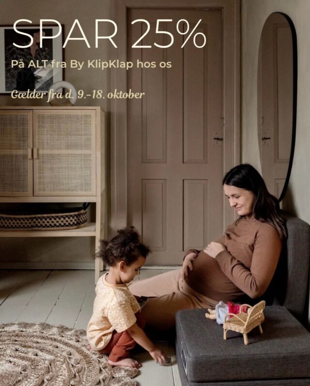Spar 25% på ALT fra By KlipKlap hos os 🤎

Med fokus på kvalitet og fleksibilitet skaber By KlipKlap møbler, der følger med, når familiens behov ændrer sig. Flere anvendelsesmuligheder giver møblerne et længere liv i jeres hjem. Familien vokser. Hverdagen ændrer sig. Møblerne følger med.✨

Swipe for inspiration, og find jeres favorit med 25% besparelse via linket i bio.